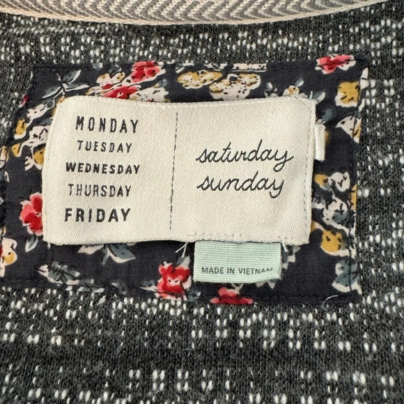 Anthropologie Saturday Sunday Sidewinder Asymmetrical Button Up Cardigan Size Sm - Picture 8 of 9